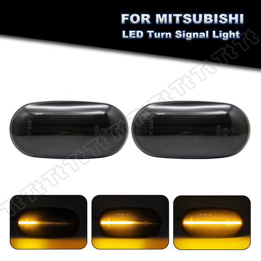 Sequential Smoked LED Side Marker Lights for Triton L200 Pajero Sport- fits 2020-24 v