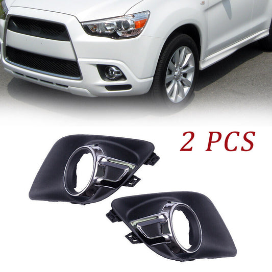 2PCS bumper Fog Lamp Bezel Cover for Mitsubishi Outlander Sport ASX RVR 2010-12
