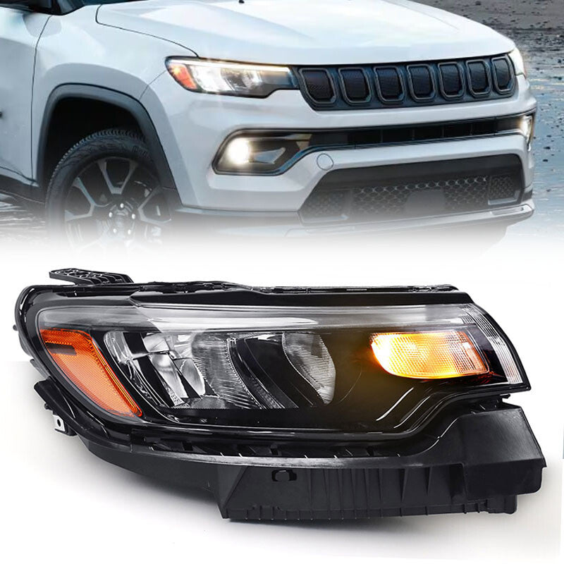 For 2022-2023 for Jeep Compass w/o LED DRL LED Reflector Headlight Lamp Passenger