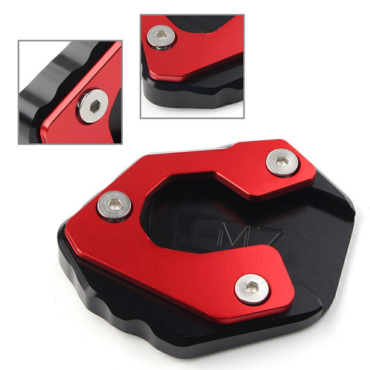 Morocycle Kickstand Side Stand Extension Plate Pad for Yamaha MT-07 FZ-07 Red Q