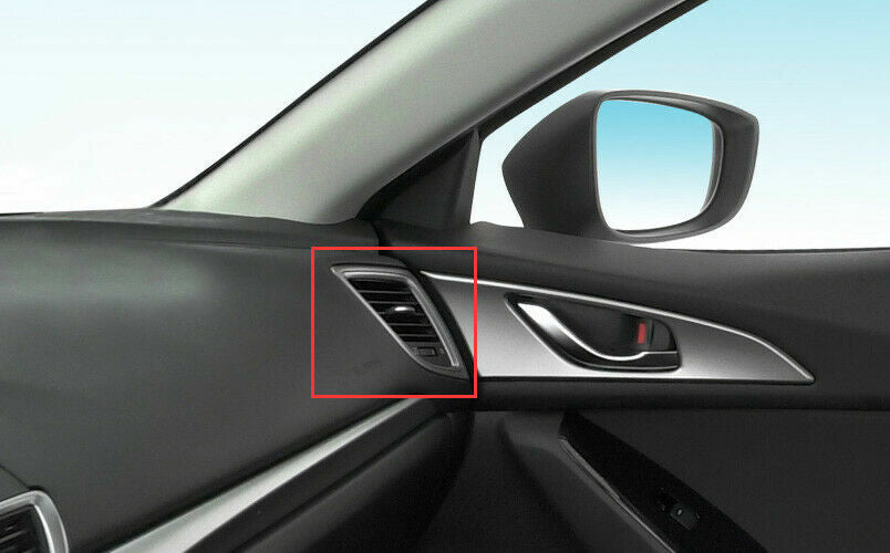 for Mazda 3 Axela 2014-2018 ABS Carbon Fiber Dashboard LR Air Outlet Vent Trim