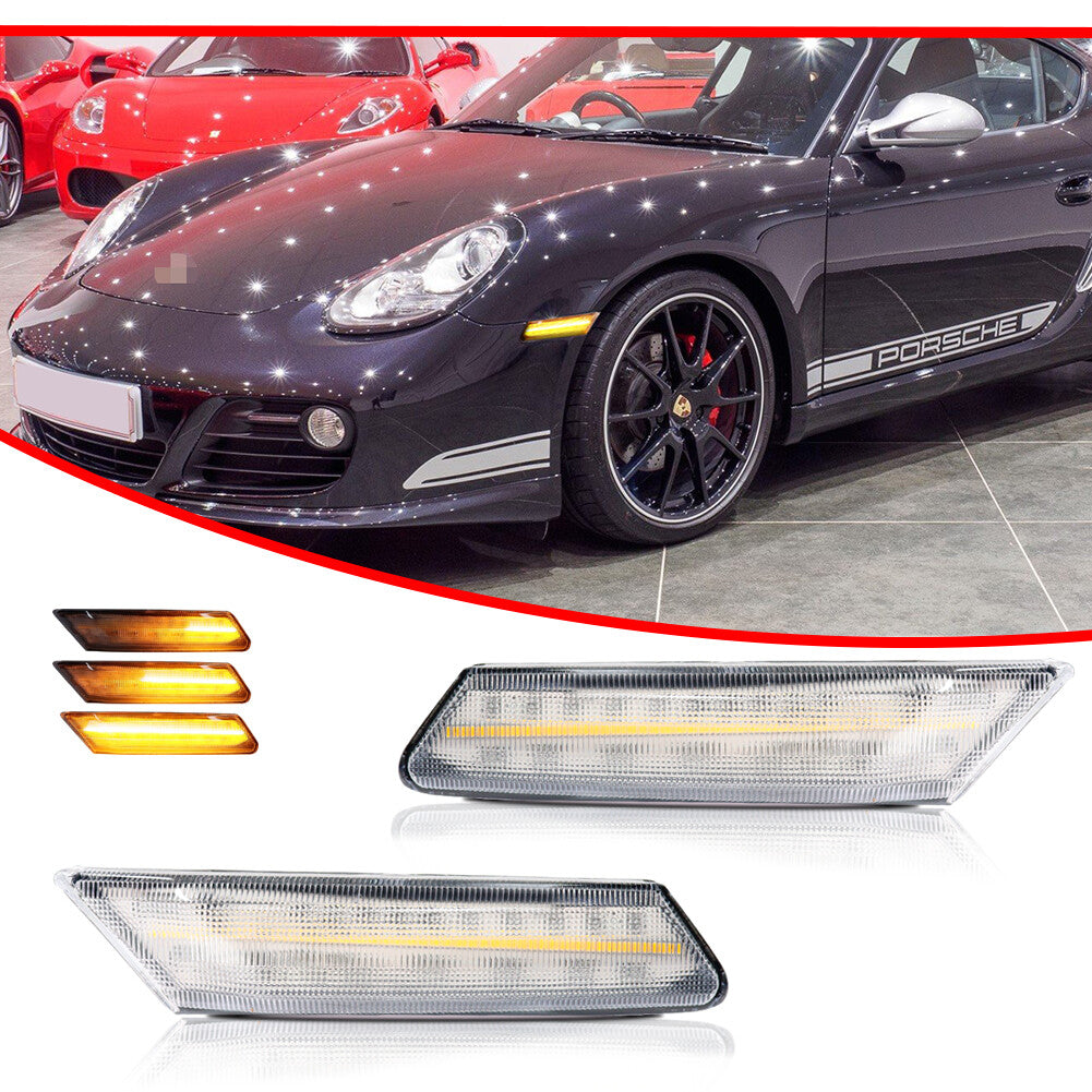 Dynamic sequence side marker light for 05-12 997 Cayman 987- v