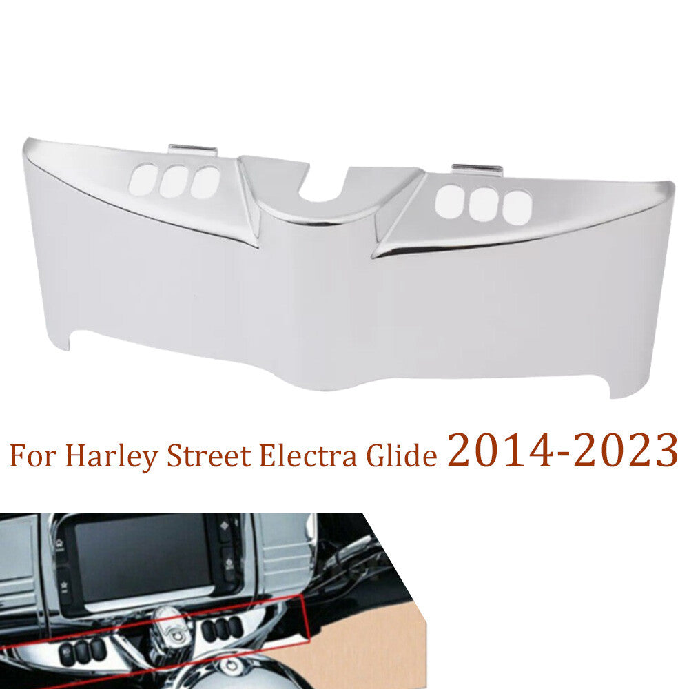 Chrome rectifier switch panel dashboard accent cover for Harley Touring Glide 2014 - 2023 - n