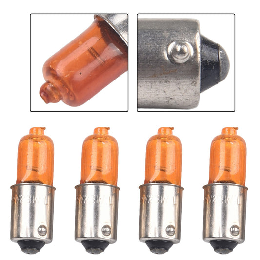 4Pcs Motorcycle Motorbike for Mini Indicator Bulbs Halogen-BA9S Base Amber 12V/23W