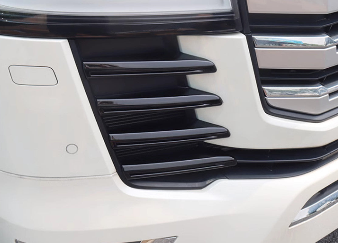 8X Black Front Fog Light Stripe Cover Trim for Toyota for Land Cruiser LC300 2023-24