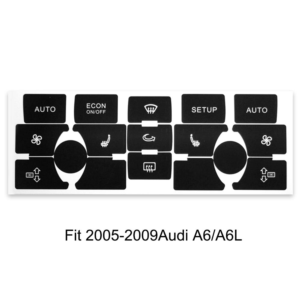 AC power panel control button sticker repair for worn buttons, suitable for 05-09 for Audi A6 A6L n