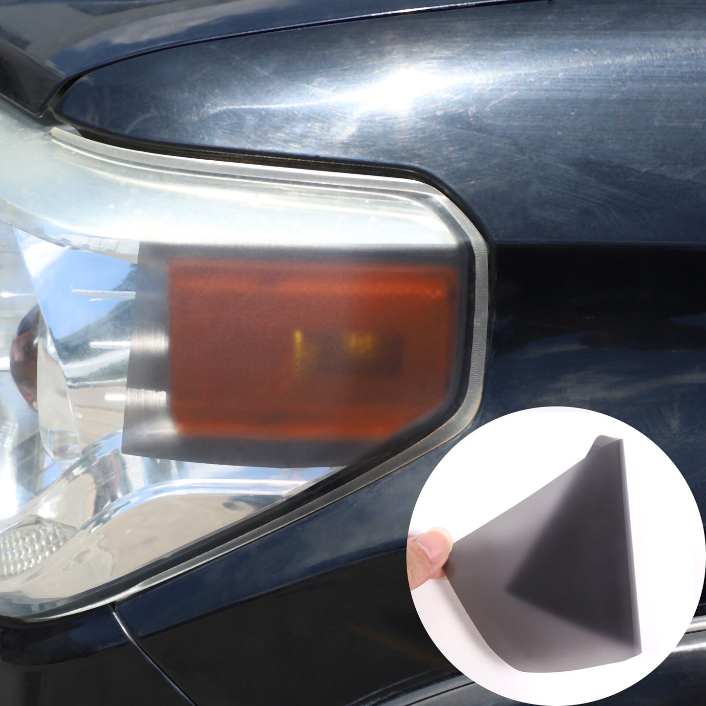Headlight side markings, shading, smoked vinyl covering suitable for Tundra 2007 - 2021 - n