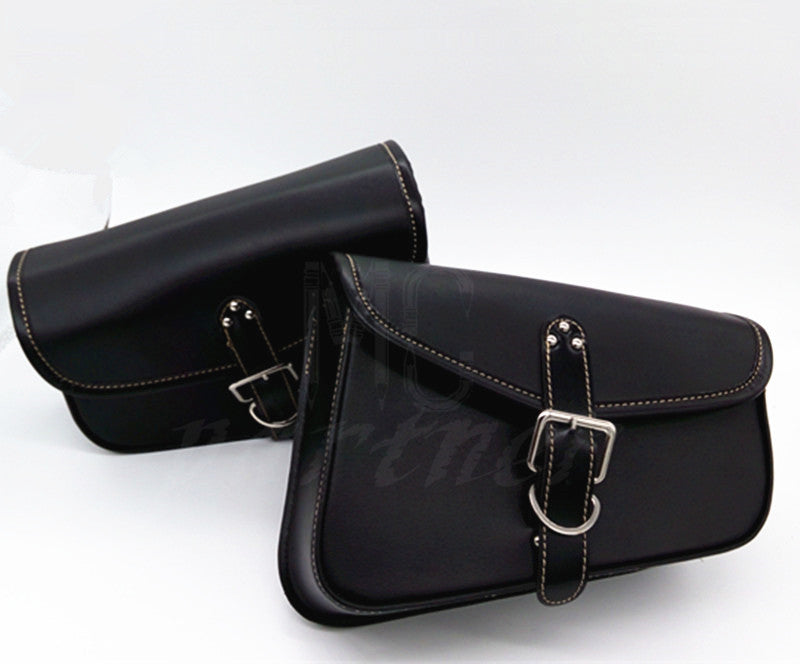 PU Leather Left Right Saddlebag Saddle Bag for Harley Sportster XL 883 XL 1200 Q
