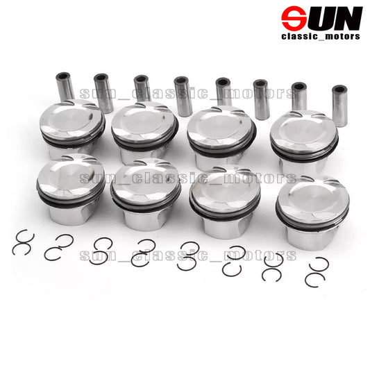 STD 8x Piston and Ring Set for 550i, 750i, X5, F02, F07, F10, E70, E71 4.4L N63B44A-