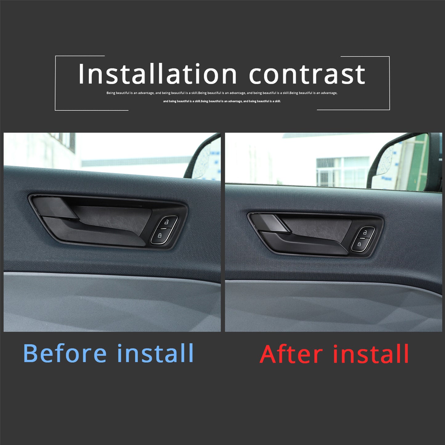 Chrome Door Window Lift Switch Button Panel for Range Rover Vogue 2013 - 2017- v