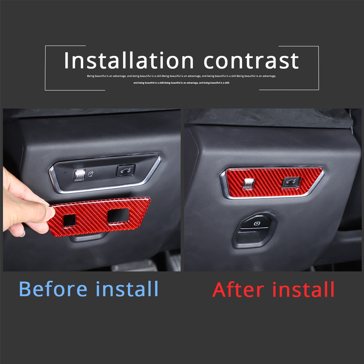 2020 - 2023 Center Console Armrest Leather Protector Trim for Land Rover for Defender 110- v