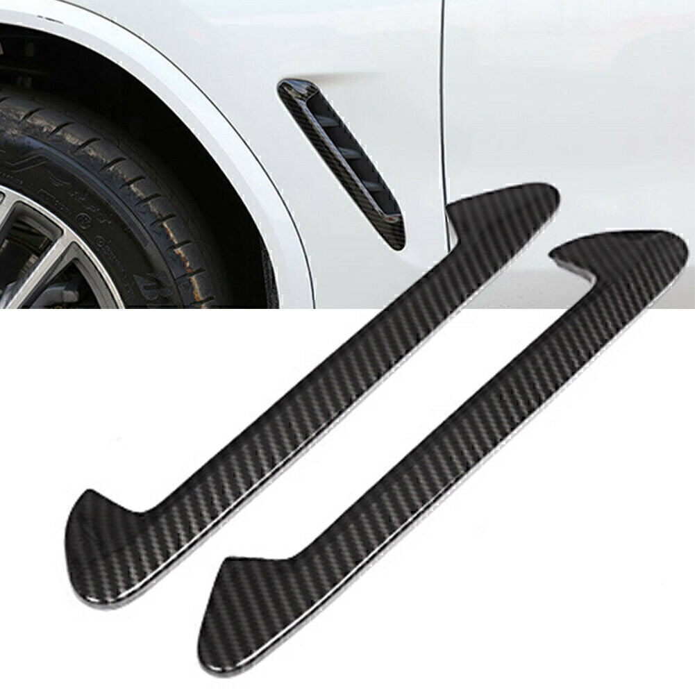 for BMW X3 G01 X4 G02 2018-2020 2x Carbon Fiber ABS Side Air Fender Vent Trim