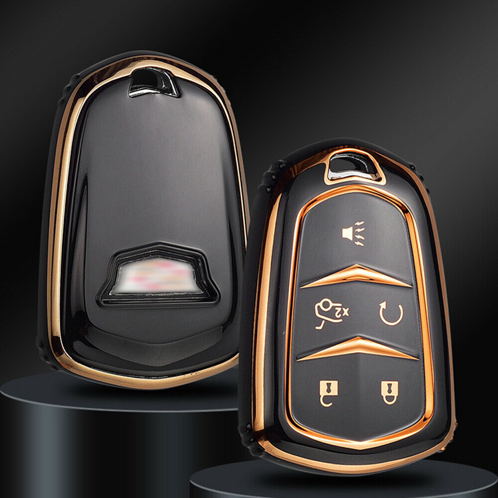 TPU Remote Key Fob Cover Case Holder Shell for Cadillac CT6 ATS XTS SRX Keyless Q