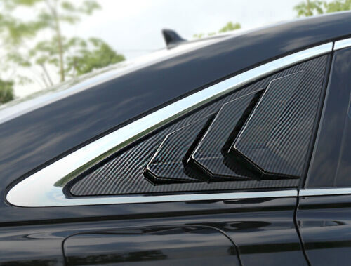 for Audi A6 S6 2012-18 ABS Carbon Fiber Rear Quarter Window Louver Scoop Trim 2P