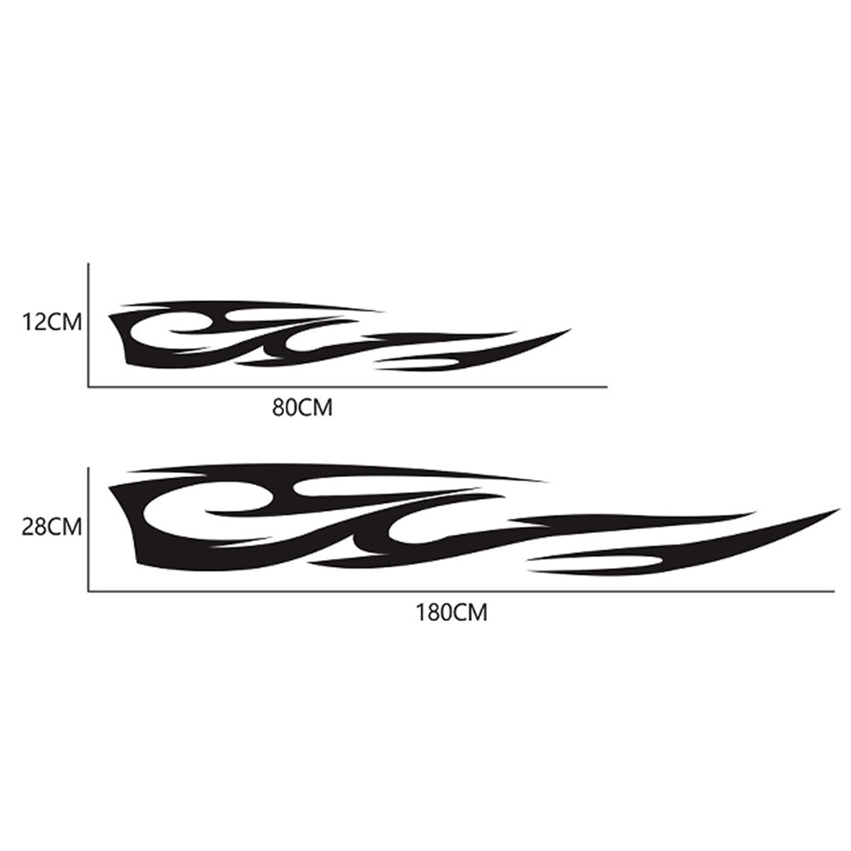 Car Body Stickers Decoration Decals PVC Sticker 3D Flame Totem Fit For Truck for SUV