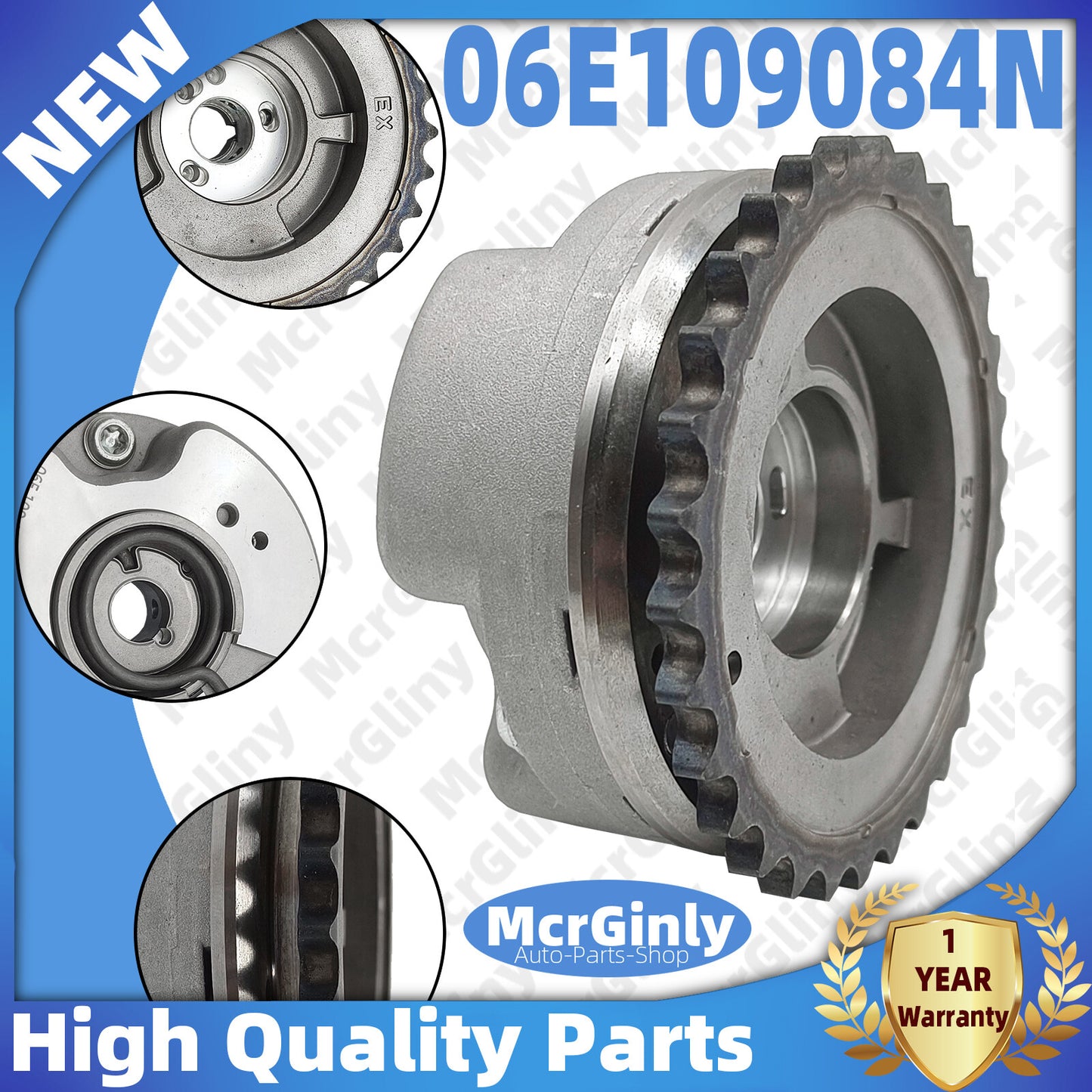 Variable Valve Timing (VVT) sprocket 06E109084N is suitable for Audi A4, A5, A6, A7, and Touareg. n
