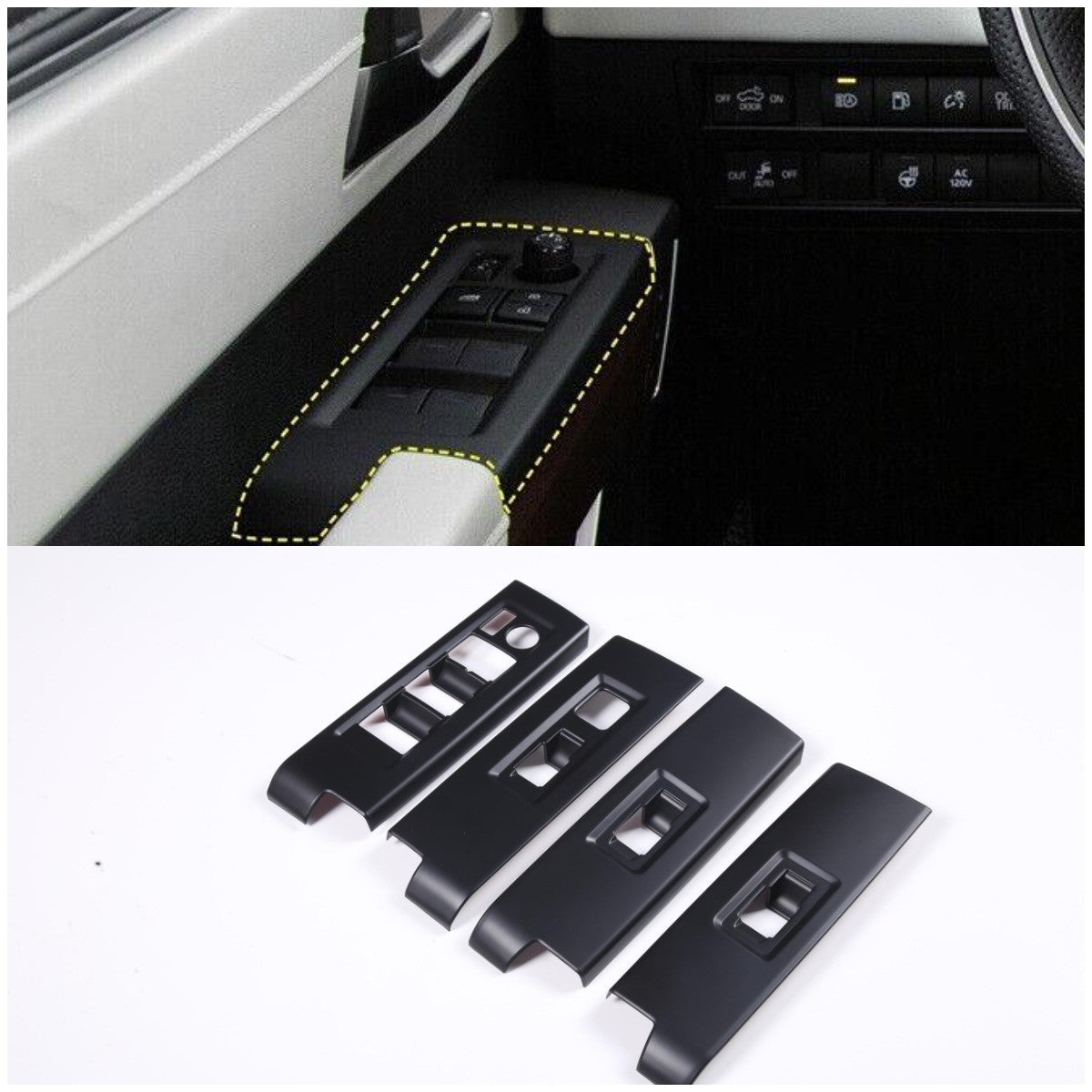Black carbon fiber rearview mirror protective cover for Alfa Romeo Giulia 2017 - 2020