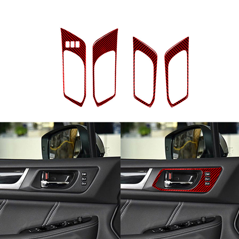 2x Red Carbon Fiber Side Console Panel Trim For Land for Range Rover Sport 2014-2017 v