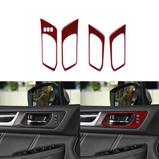 2x Red Carbon Fiber Side Console Panel Trim For Land for Range Rover Sport 2014-2017 v