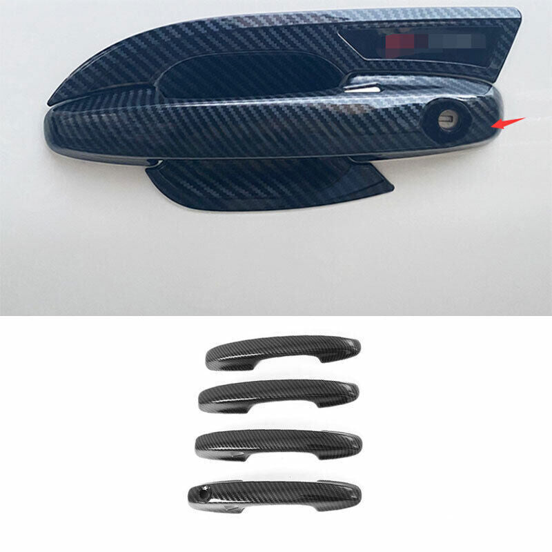 ABS Glossy Black Exterior C-Pillar Rear Cover Trim 2pc For RAV4 2019-2022 v