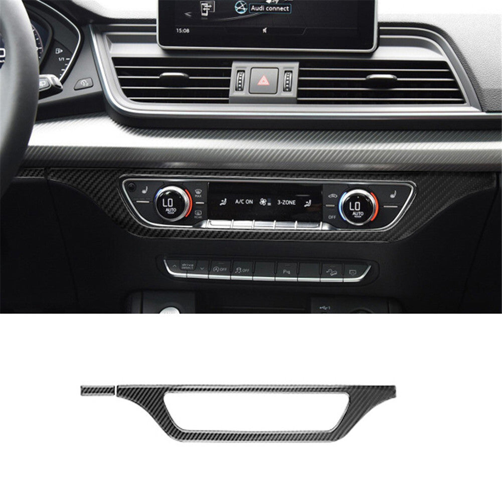 Carbon Fiber Center Console CD Trim Panel for Audi Q5 2018-2021