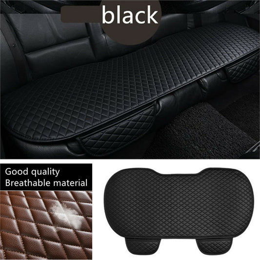 Black PU Leather Car Rear Back Row for Seat Cover Cushion Protector Non-slip Pad Mat
