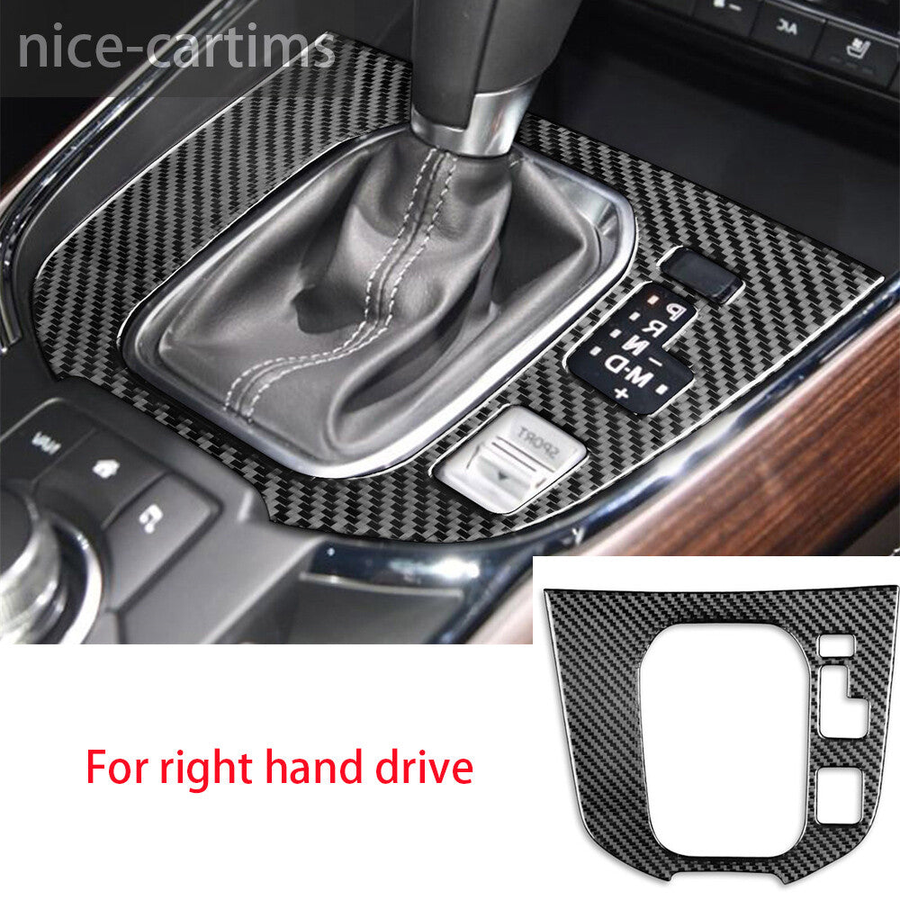 for Mazda CX-9 2016-2022 Central Control Gear Shift Panel Cover RHD Carbon Fiber