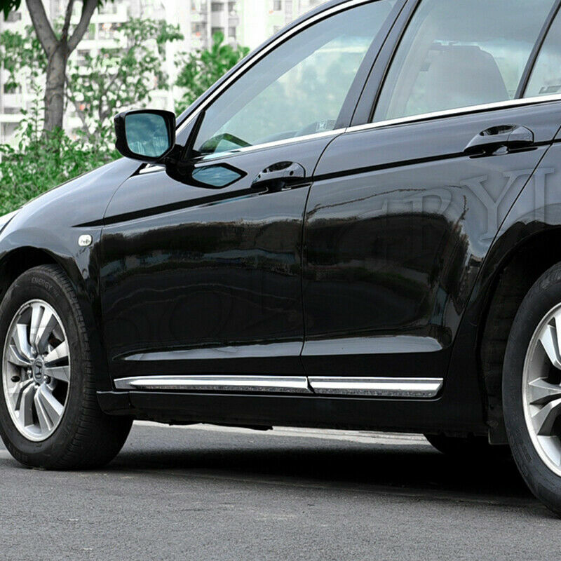 4P for Honda Accord 2008-2012 Chrome 3D Side Door Body Molding Strip Trim Cover