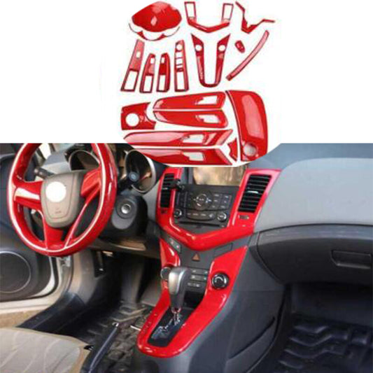 Red Car Interior Decor Full Set Cover Trim 18X For AUTO for Chevrolet for Cruze At 10-16