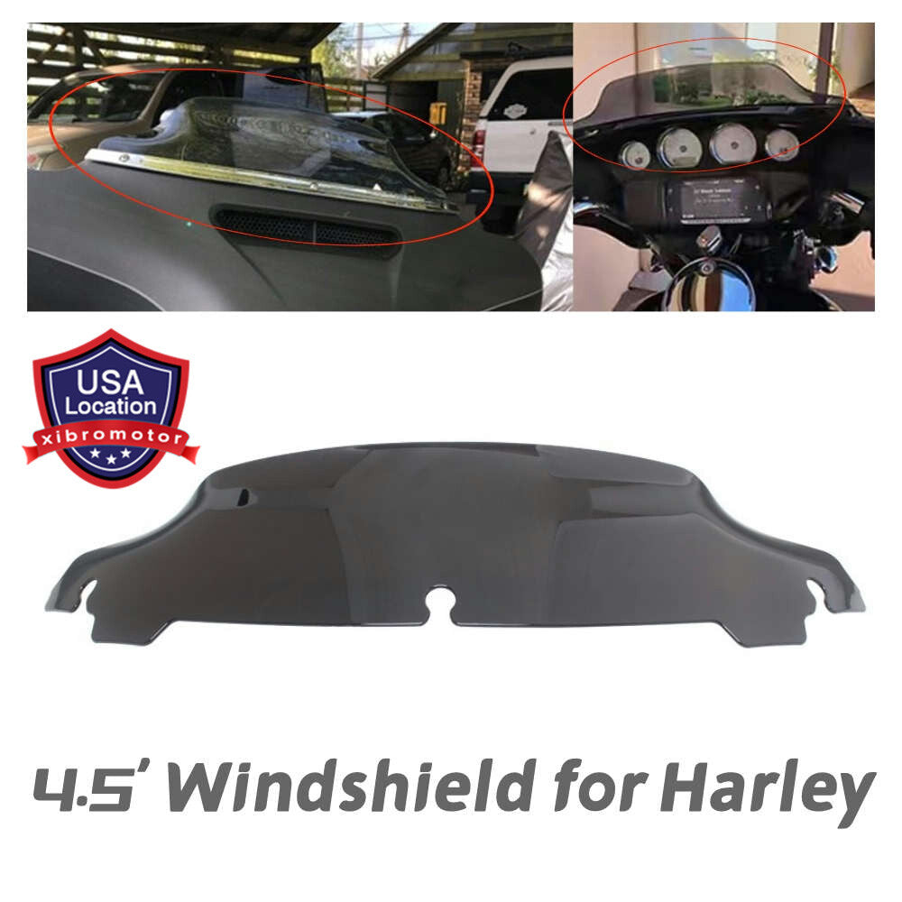 4.5 Black Windshield Windscreen for Harley Touring Electra Street Glide 14-22 Q