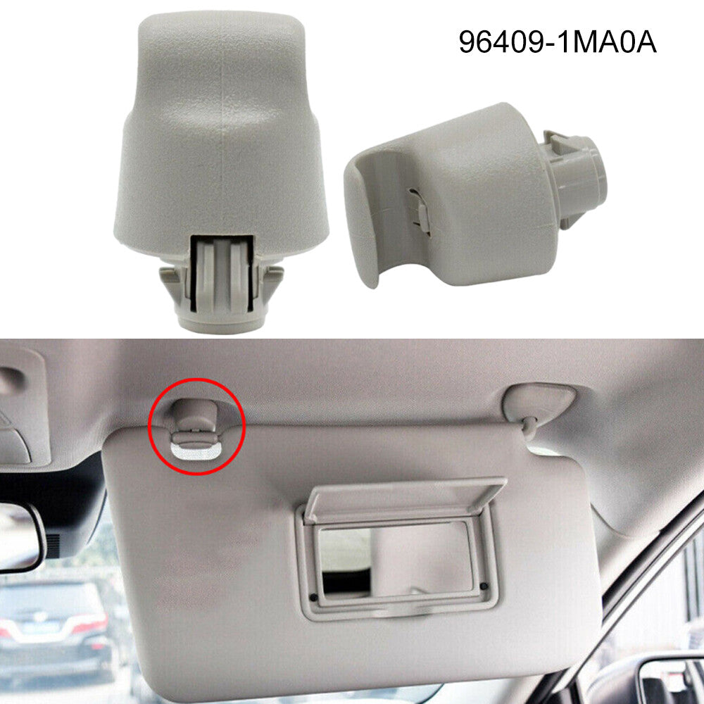 2pcs for Murano Rogue Pathfinder Altima Grey Sun Visor Retainer Clip Hook v