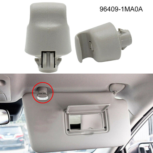 2pcs for Murano Rogue Pathfinder Altima Grey Sun Visor Retainer Clip Hook v
