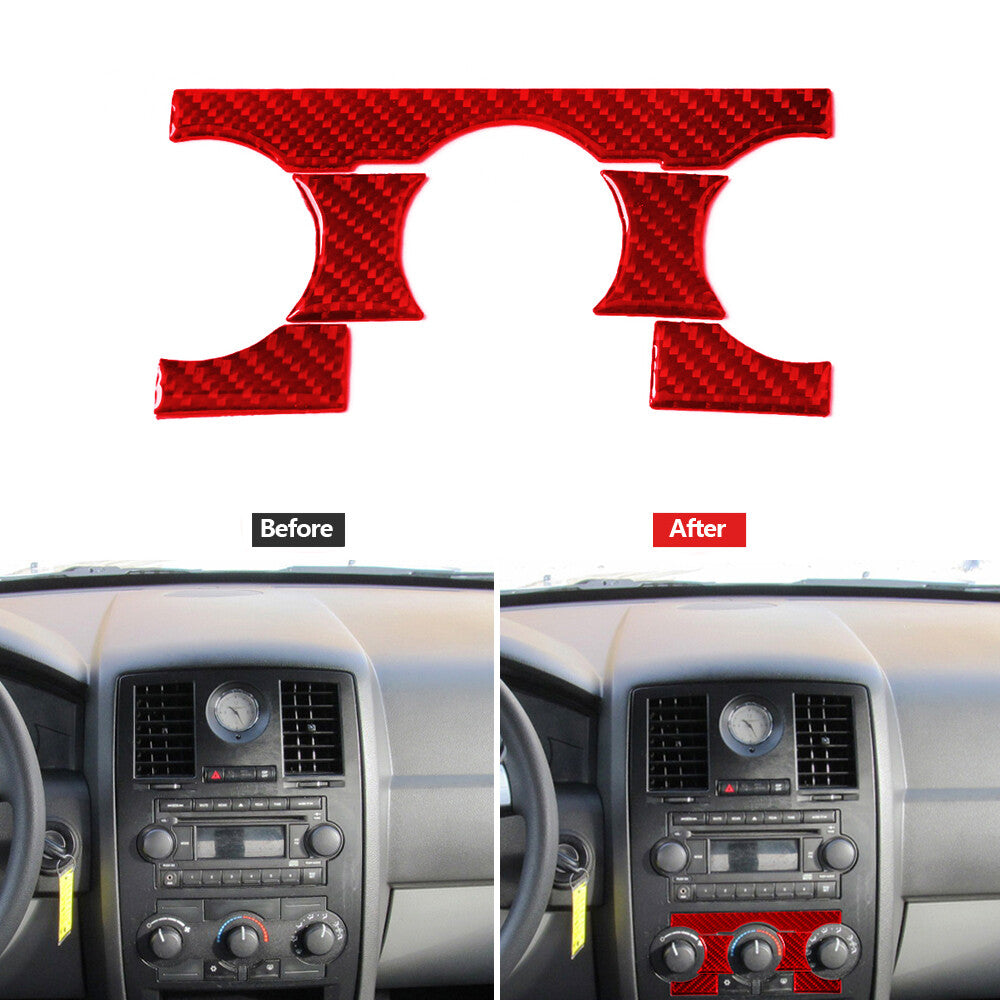 4pcs Carbon Fiber Interior Door Handle Frame Cover Trim for Acura TL 2004-2008 v
