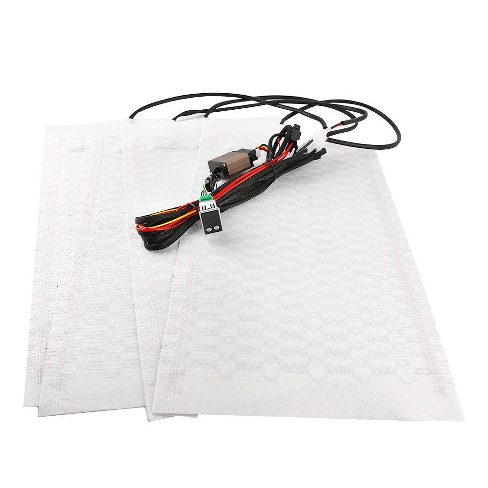 Car for seat carbon fiber heated backrest cushion for seat heater pad digital 5 gear switch kit