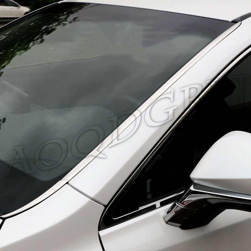 2X Chrome Front Windshield Moulding Strip Trim for LEXUS NX200T 300H 2015-2017