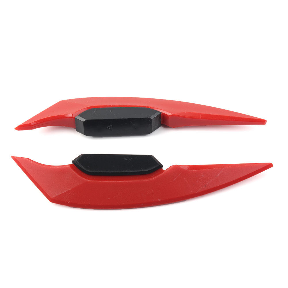 2x Universal Motorcycle Front Fairing Aerodynamic Winglets Side Spoiler Kit Red