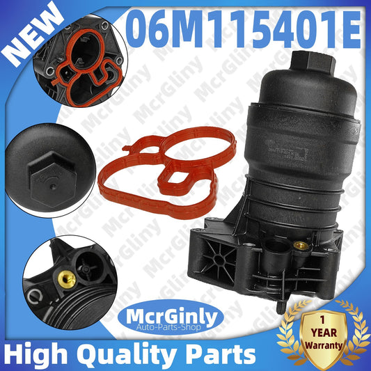 Oil filter housing suitable for Audi A4, A5, A6, for A8 , Q5, Q8, Touareg #06M115401E #06M198405F- n