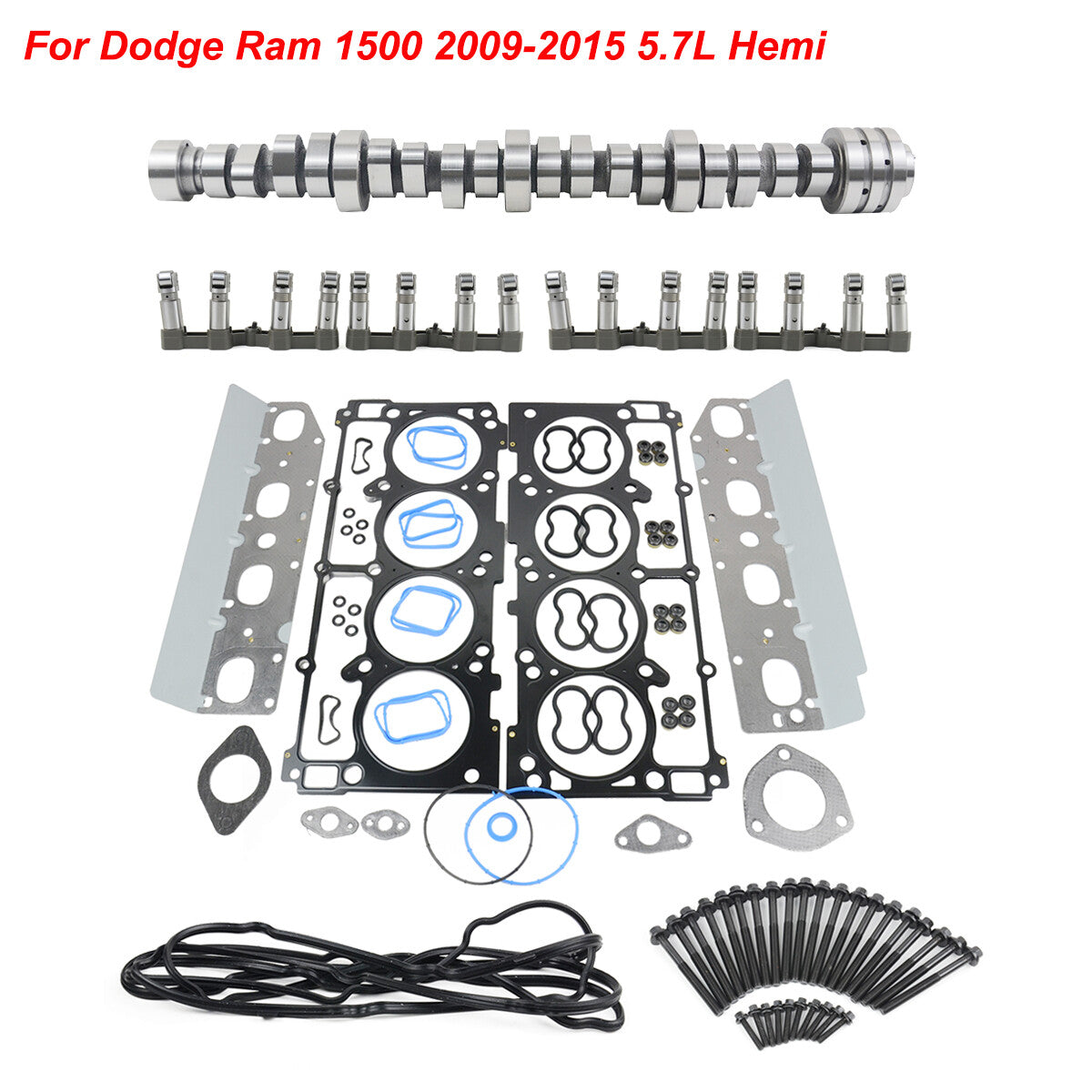 Camshaft MDS Hemi lifter and head gasket kit for 09-15 for Dodge for Ram 1500 5.7L