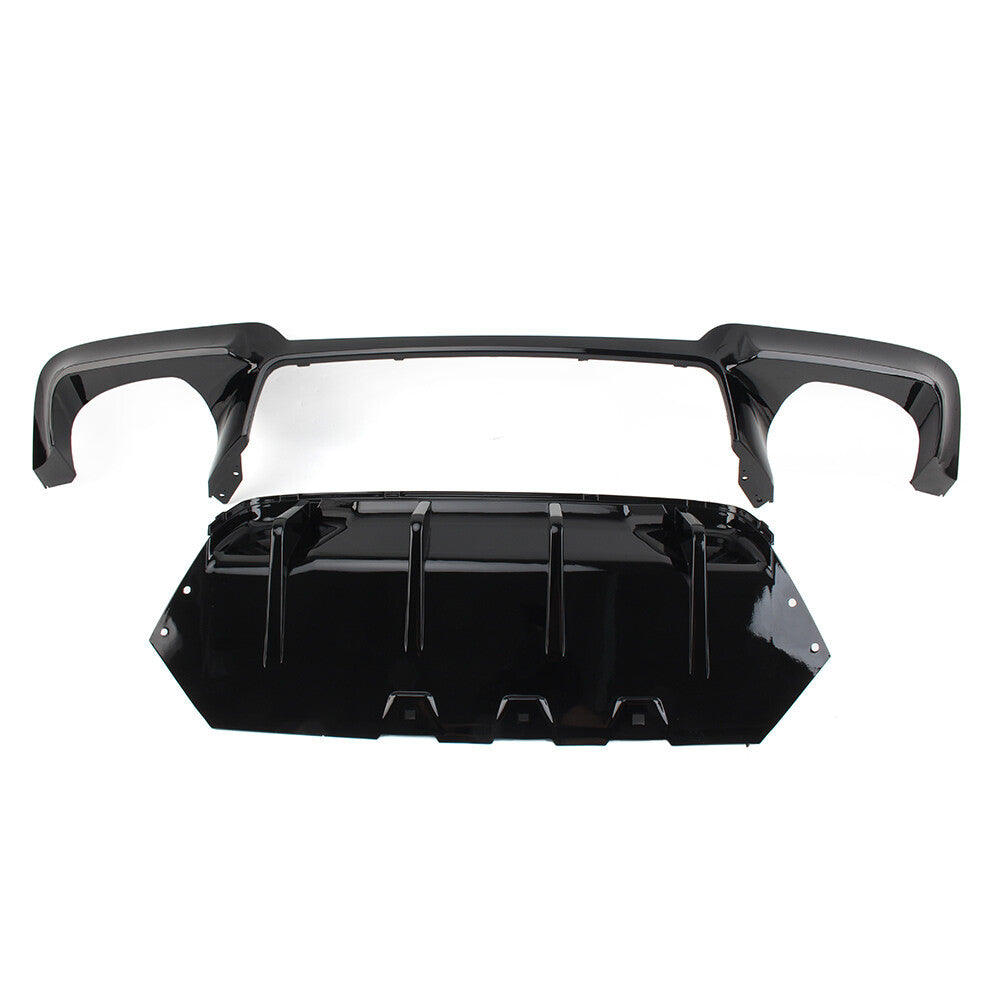 Rear Bumper Diffuser Quad Exhausts for BMW F10 M5 2011-2016 Gloss Black cl