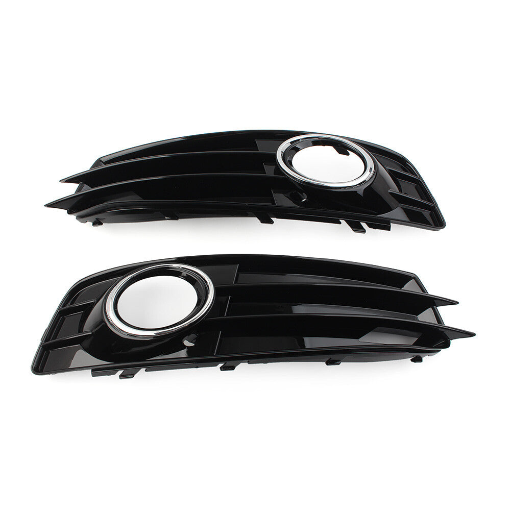 Pair Front Bumper Fog Light Grille Cover for Audi A3 8P 2009-2012