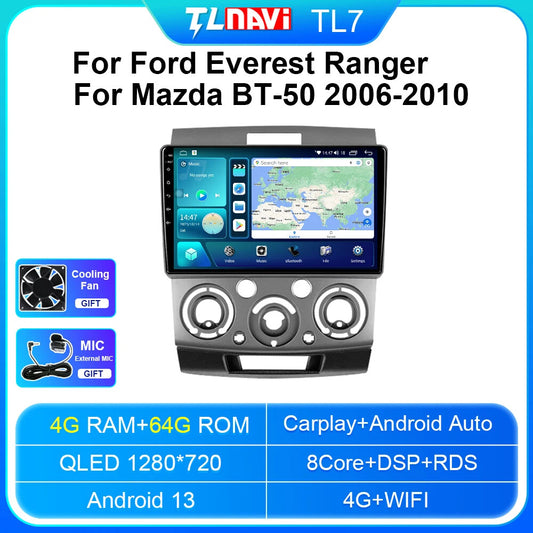 for Ford Everest/Ranger for Mazda BT50 Car Radio CarPlay GPS Multimedia Player