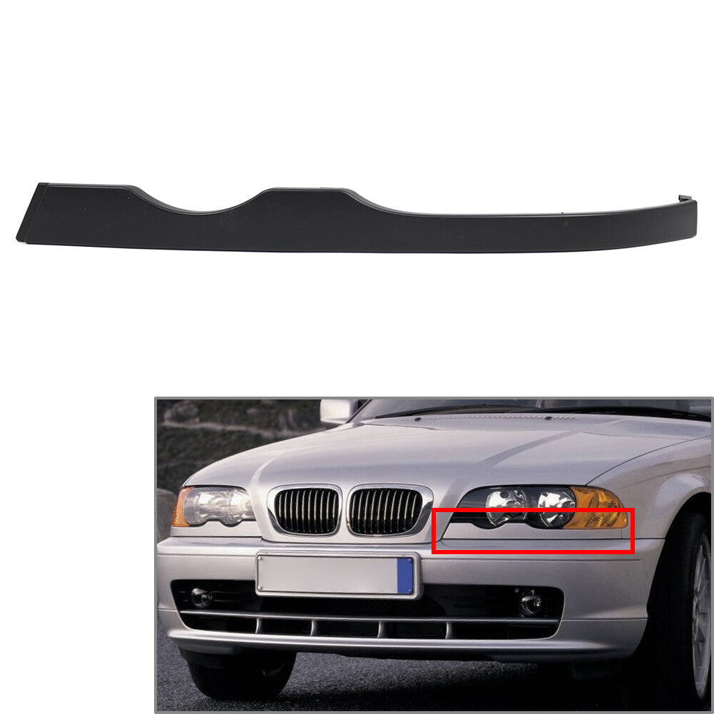 Front Bumper Headlight Lower Molding Trim Fit for BMW 3 Series E46 Coupe M3 2-Door