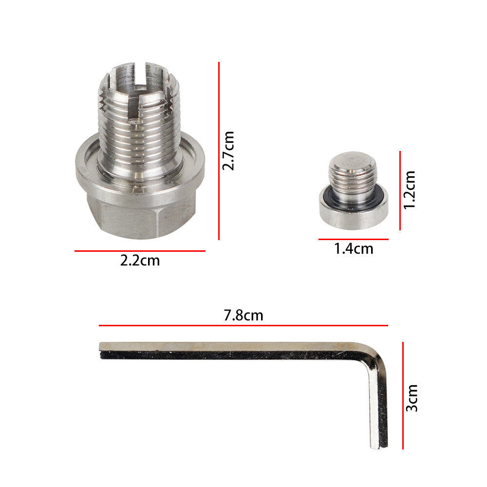 M14.1X1.25 Oil Drain Plug Self Tapping Oil Pan Thread Repair Kit with O-Ring Q