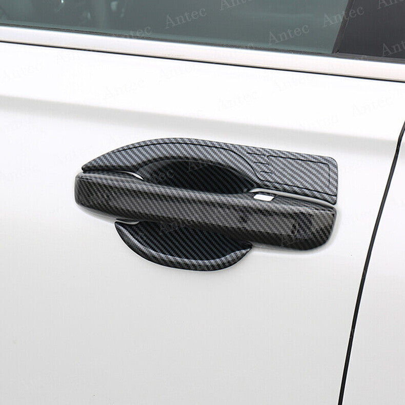 for Honda CR-V 2023-2024 Carbon Fiber Car Door Handle Cover+Cup Bowl Combo Trim