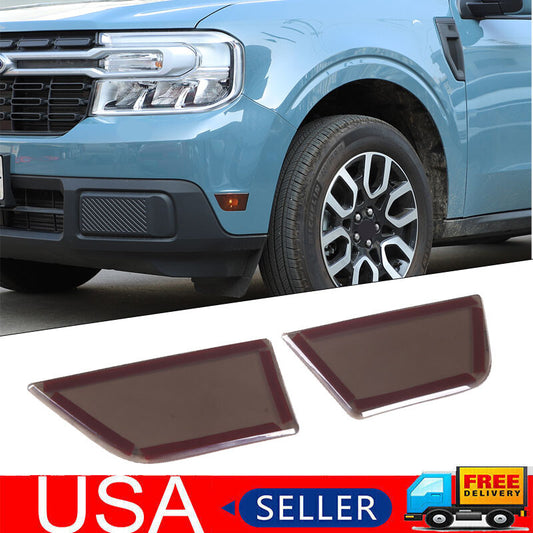 Smoked front fender side marking signal light cover  for ford  Maverick 2022-2023