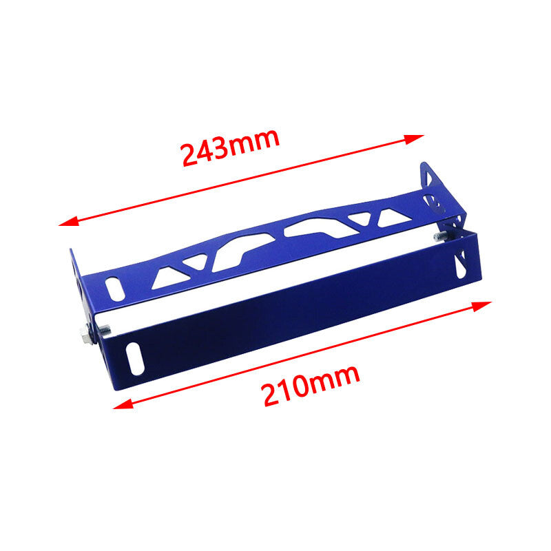 Universal Adjustable Tilt License Plate Frame Holder Aluminum Bracket Mount Blue Q