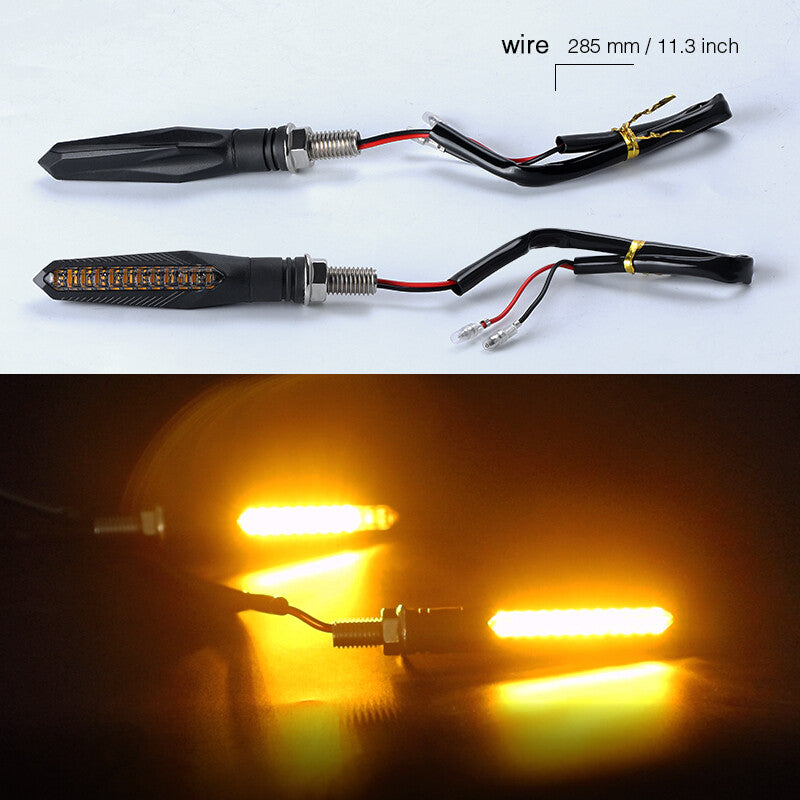 4x Motorcycle Turn Signal Indicator Lights Sequential LED Brake Lamp DRL Blinker