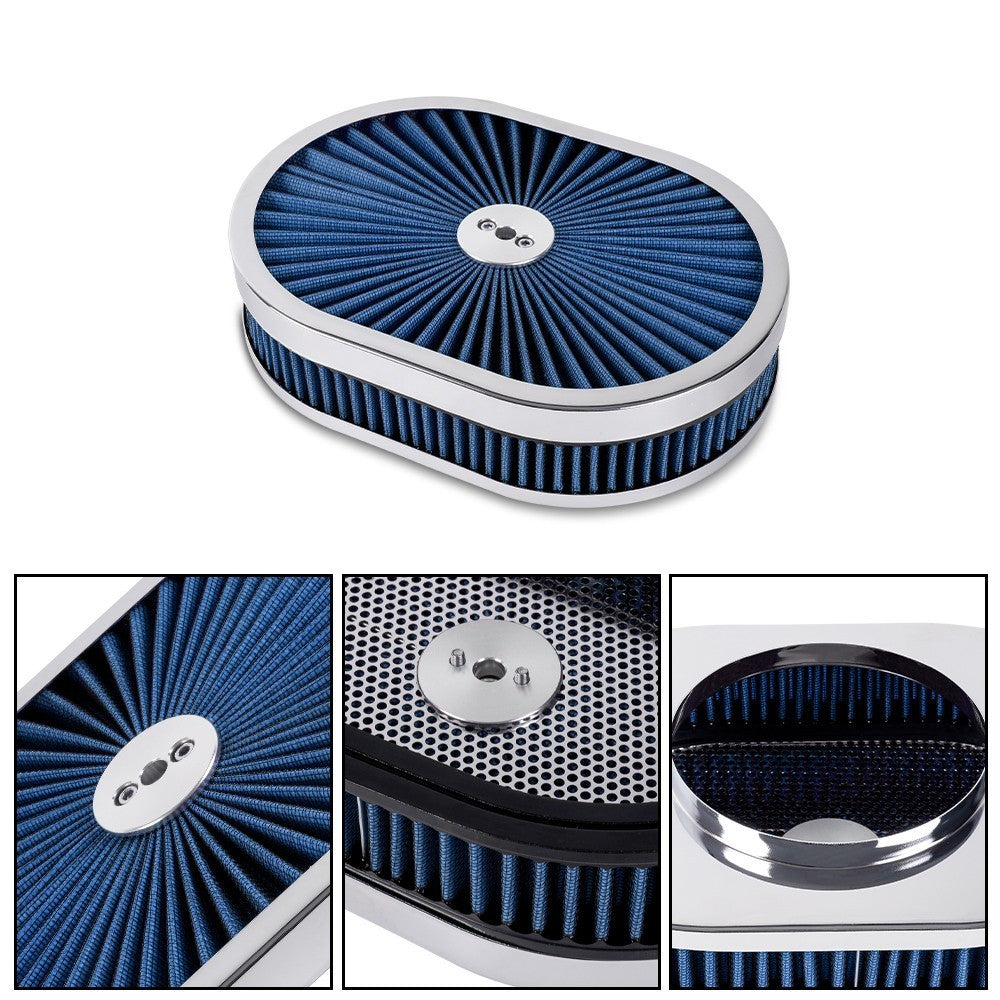 12 Oval Full Finned Air Cleaner Washable Filter For 5-1/8â€?Carburetors Demon Q