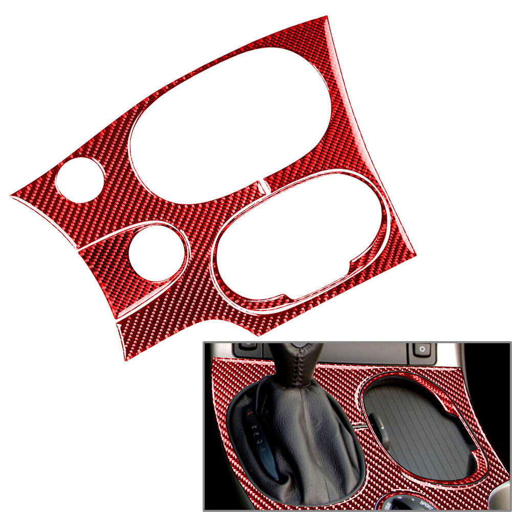 Interior Center Console Gear Shift Panel Trim Red for Chevrolet for Corvette C6 LHD