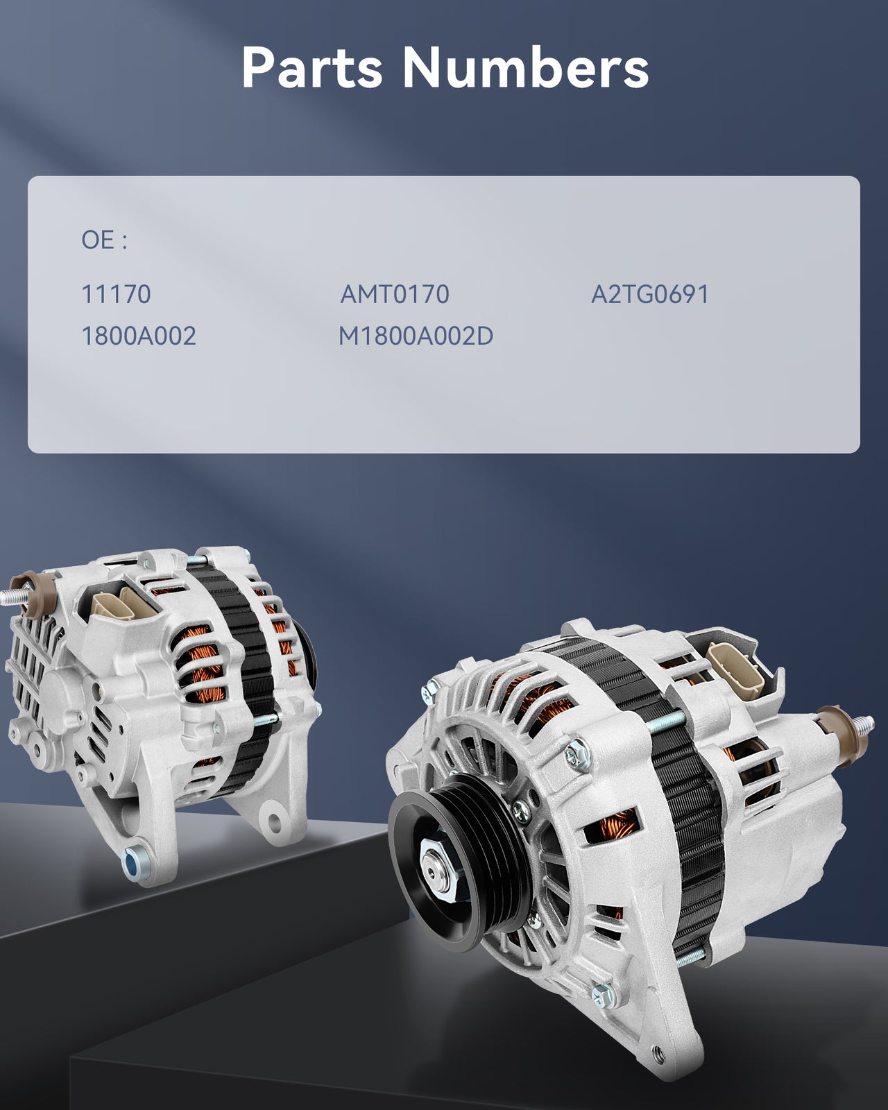 For 2005 2006 2007 for Mitsubishi Lancer L4 Silver 105 Amp Alternator AMT0170 11170